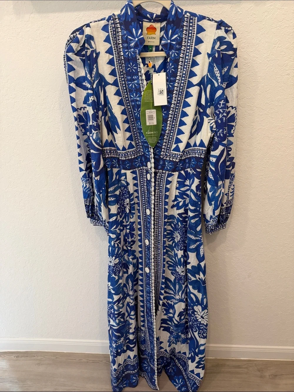 Farm Rio Tapestry Linen Maxi Dress - Picture 7 of 9